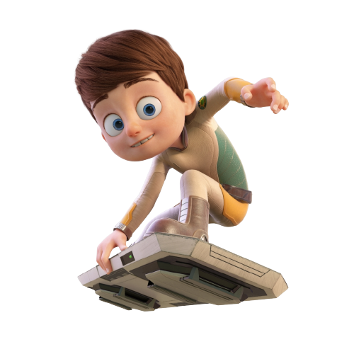 Astro Kid – Willy on Hoverboard – PNG Image