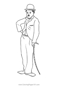 Chaplin & Co. – The Tramp – Colouring Page