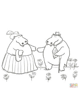 George and Martha – Best Friends – Colouring Page