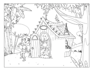 Gisele’s Mashup Adventures – Magical House – Colouring Page
