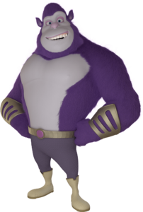 Panda vs. Aliens Purple Gorilla