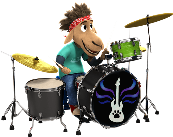 Rock Dog – Germur on the Drums – PNG Image