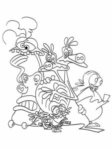 Space Goofs – Funny Bunch – Colouring Page