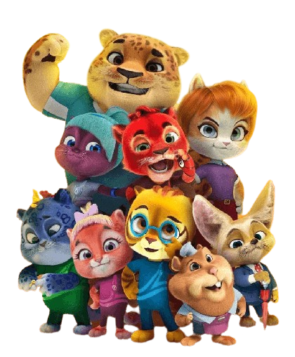Super Meow – Full Team – PNG Image