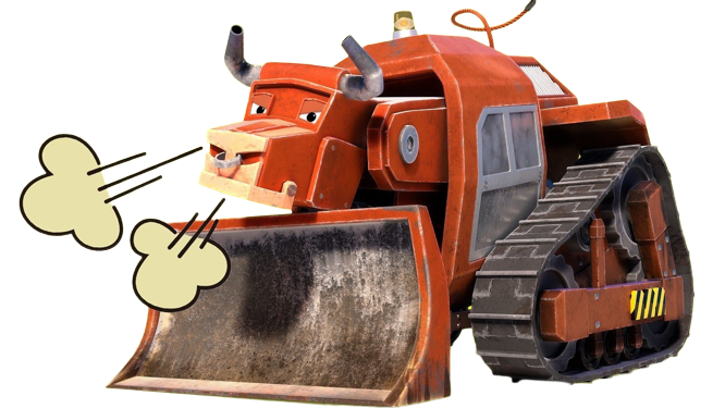 AnimaCars – Bull the Bulldozer – PNG Image