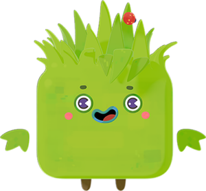 Cutie Cubies Green Grass Shape