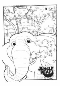 Jungle Beat – Trunk – Colouring Page