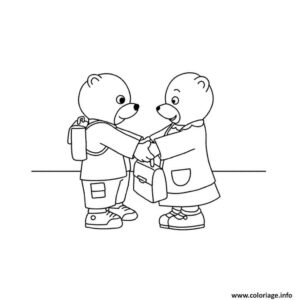 Petit Ours Brun – School Friend – Colouring Page