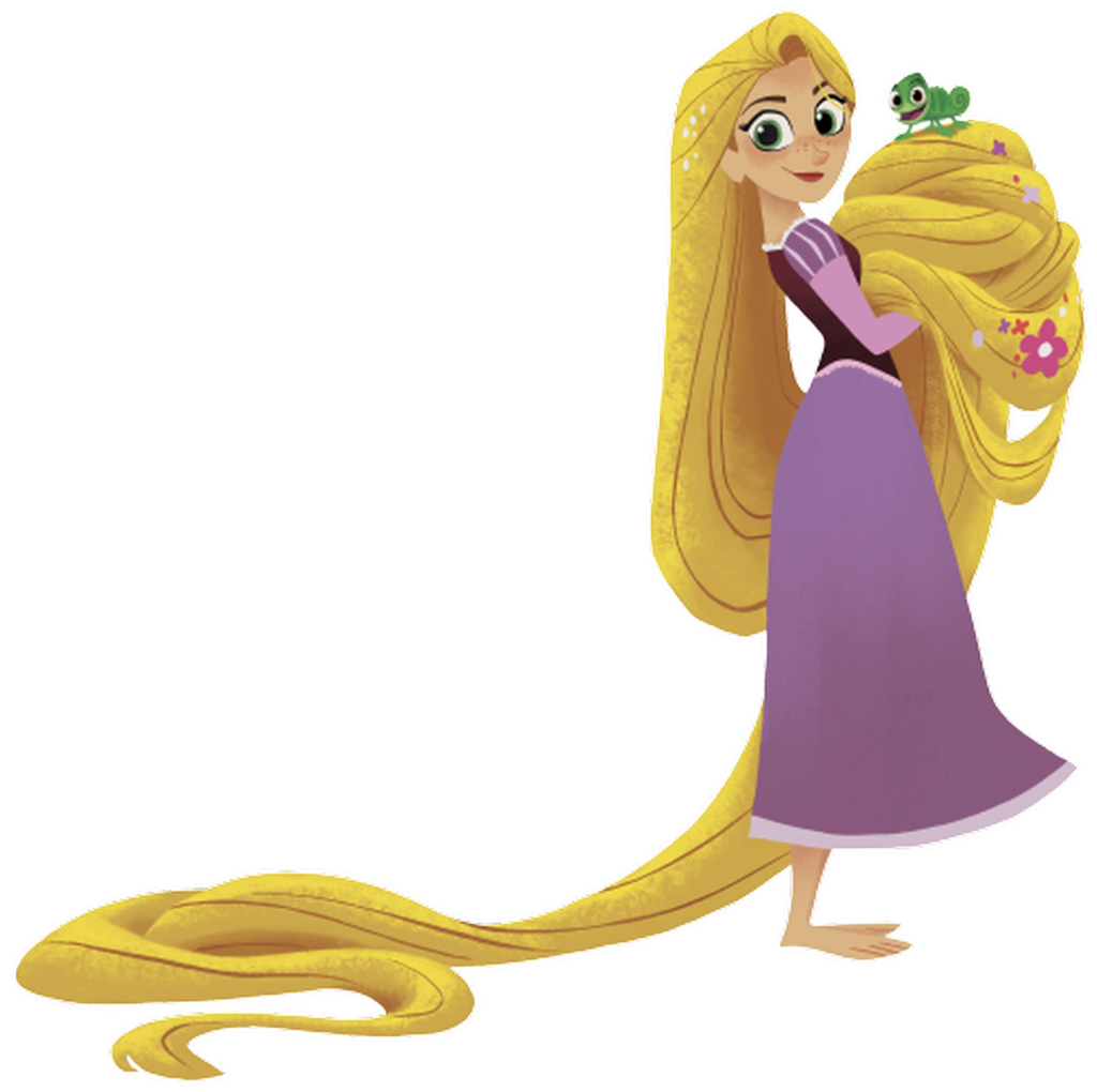 Tangled – Rapunzel Holding Hair – PNG Image