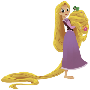 Tangled Rapunzel Holding Hair