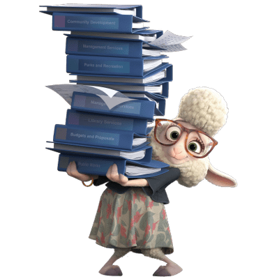 Zootopia – Dawn Bellwether with Books – PNG Image