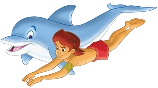 Flipper & Lopaka – Swimming – PNG Image