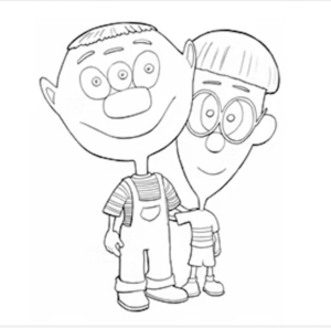 Grabby Bag – Grabby and Sean – Colouring Page