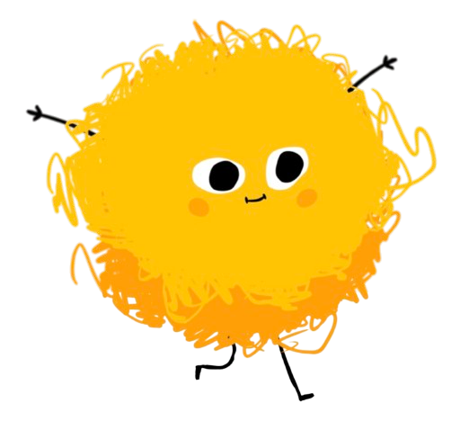 Hey Fuzzy Yellow – Happy Fuzzy Yellow – PNG Image