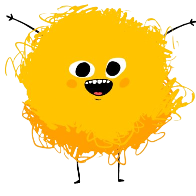 Hey Fuzzy Yellow – Hello – PNG Image