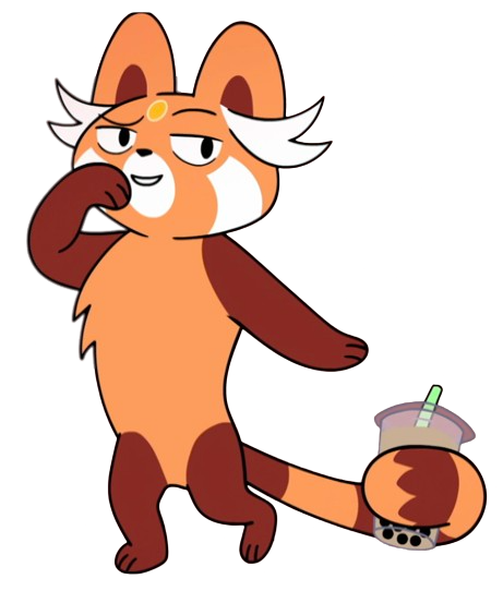 Magic Girl Friendship Squad – Thirsty Red Panda – PNG Image