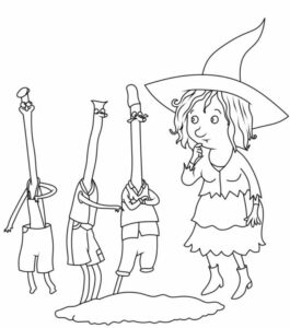Petronella Applewitch – Apple Stick Men – Colouring Page