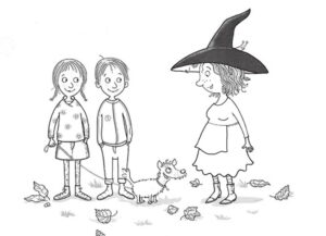 Petronella Applewitch – Petronella and Twins – Colouring Page