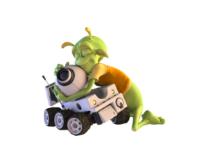 Planet 51 Lem and Rover