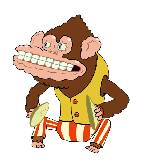 The Bagel and Becky Show – Clapping Monkey – PNG Image