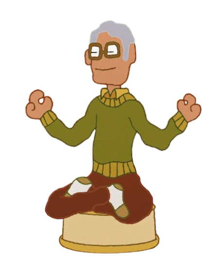The Midnight Gospel – David Meditating – PNG Image