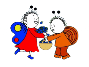 Berry and Dolly Picking Berries