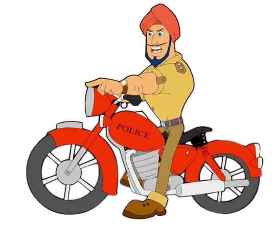 Chorr Police – Policeman on Motorbike – PNG Image