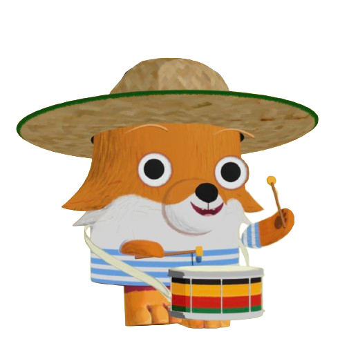 Mini Matinee – Fox Drummer – PNG Image
