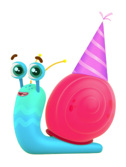 Snail Trail – Birthday Snail – PNG Image