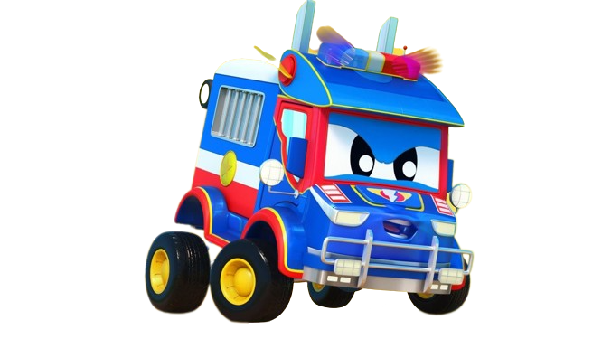 Super Truck – Police Car in Action – PNG Image