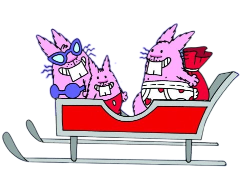 Dumb Bunnies – Sleigh Ride – PNG Image