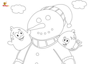 Pitch and Potch – Winter Fun – Colouring Page