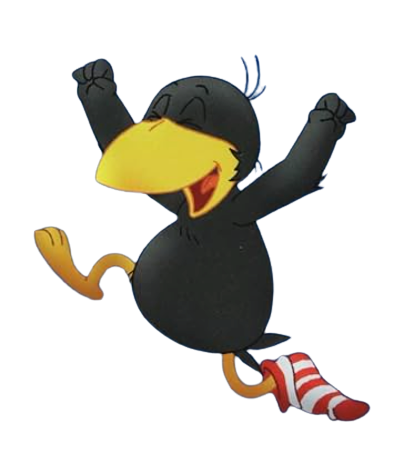 Raven the Little Rascal – Happy Raven – PNG Image