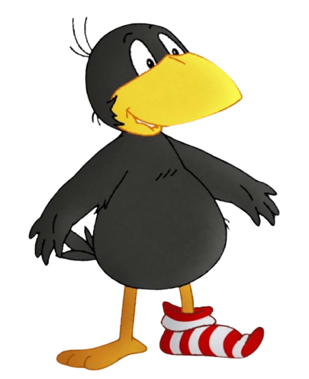 Raven the Little Rascal – Striped Sock – PNG Image