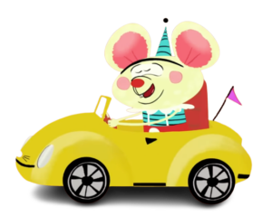 The Circus Comes to Town Mouse in Car