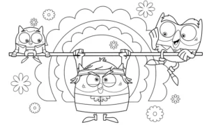 Critters TV – Strong Mammy Owl – Colouring Page