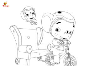 Mike’s Bike – Petite – Colouring Page
