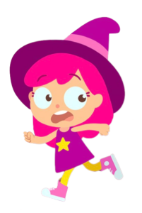 Plum the Super Witch Scared Plum