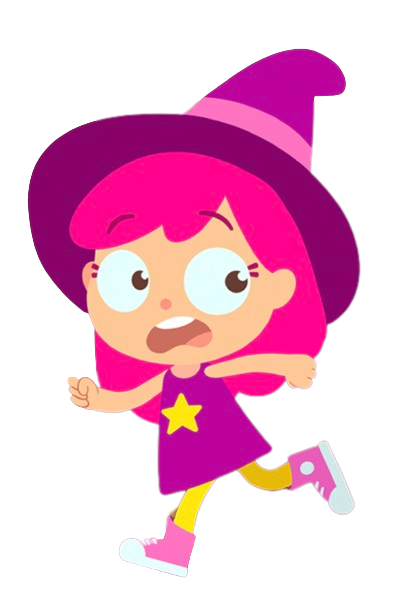 Plum the Super Witch – Scared Plum – PNG Image