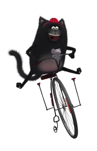 Splat & Harry – Bicycle Ride – PNG Image