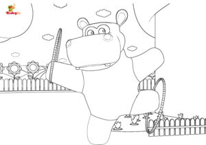 The Tiny Bunch – Acrobat – Colouring Page