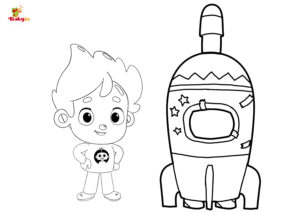 Toto’s Kindergarten – Rocket – Colouring Page