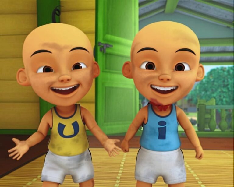 How Upin and Ipin looked in the 2007 six-episode series. - Les' Copaque