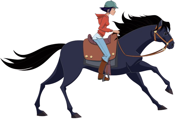 Le Ranch – Lena Riding Mistral – PNG Image