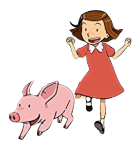 Les Grandes Grandes Vacances Colette and her Pet Pig