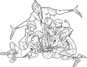 Spike Team – Full Team – Colouring Page