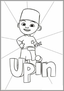 Upin & Ipin – Upin – Colouring Page
