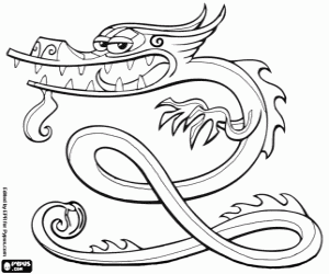 Xiaolin Chronicles – Dragon – Colouring Page