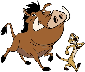 Timon & Pumbaa – Happy Friends – PNG Image