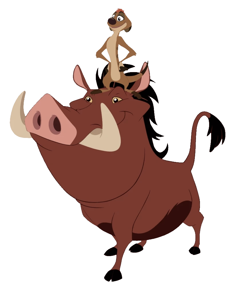 Timon & Pumbaa – On the Lookout – PNG Image